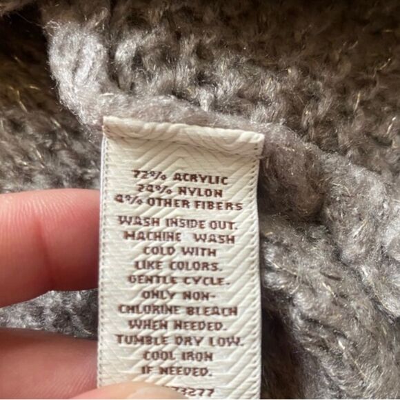 Sonoma Double Cable Cowl Neck Sweater with Metallic Threading - Picture 4 of 5